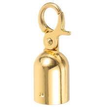 2Pcs Stainless Steel Cord Stopper End Tip Caps With Snap Hook