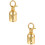 2Pcs Stainless Steel Cord Stopper End Tip Caps With Snap Hook 8
