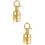 2Pcs Stainless Steel Cord Stopper End Tip Caps With Snap Hook 9