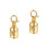 2Pcs Stainless Steel Cord Stopper End Tip Caps With Snap Hook 6