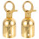 2Pcs Stainless Steel Cord Stopper End Tip Caps With Snap Hook 4