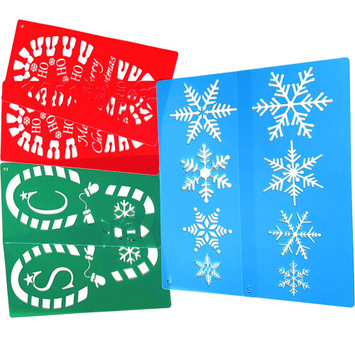 30 Pcs Christmas Drawing Stencil Templates For Diy 2