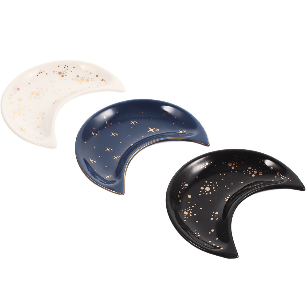 12 Pcs Moon Shape Ceramic Jewelry Tray For Necklace Earrings Keys-image-OPC-PKXBWSP-NEW