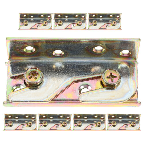 16 Pcs Metal Bed Frame Post Bracket Rail Hooks Hinge Accessory 1