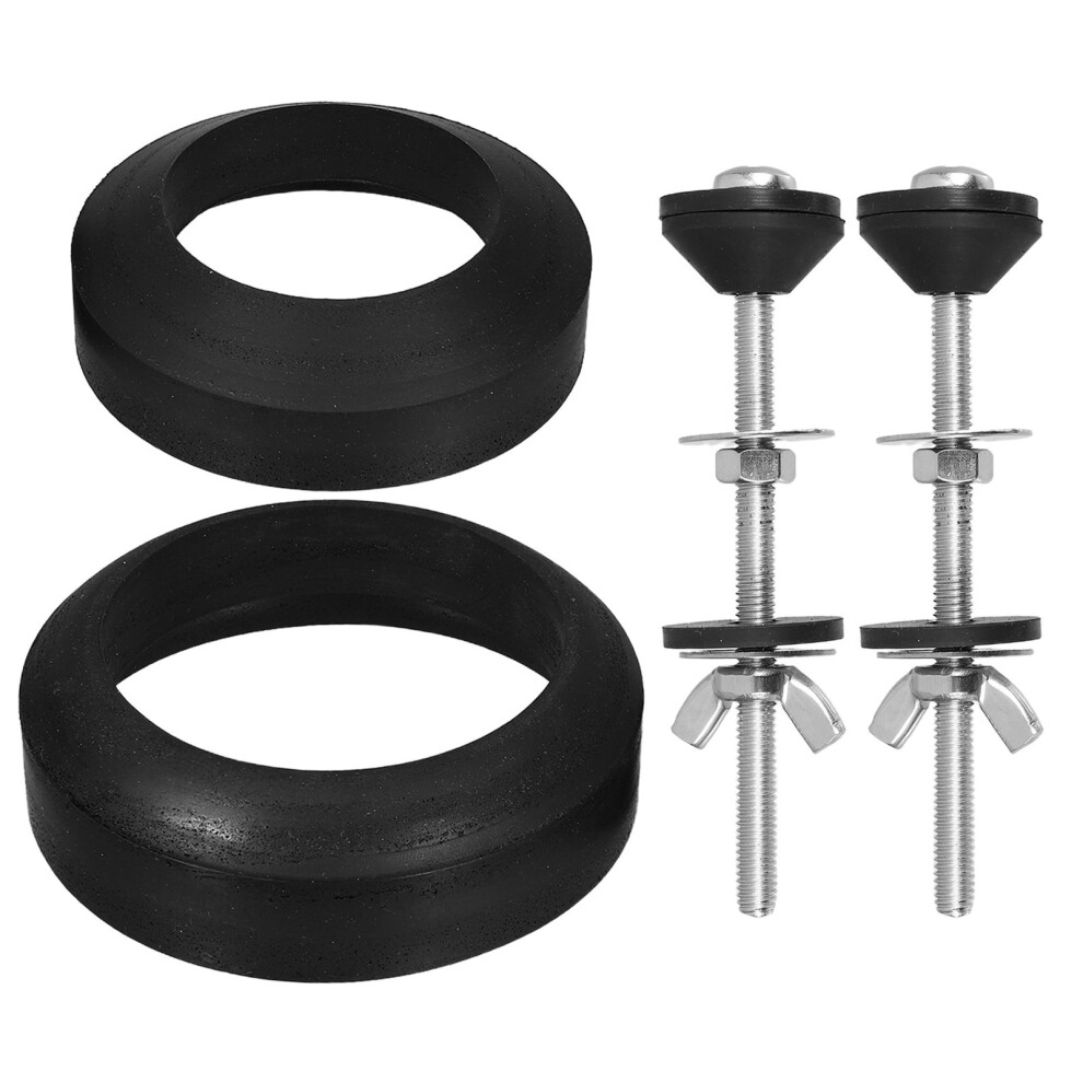 2 Sets Heavy Duty Toilet Tank Bolts Kit With Extended Screws Gaskets 033163385417