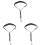 3Pcs Adjustable Saxophone Neck Strap With Metal Hook 2