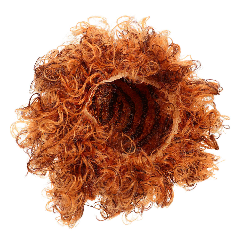 Ohphcall Unisex 3Pcs Short Curly Hair Wig For Women - Natural African Style Synthetic