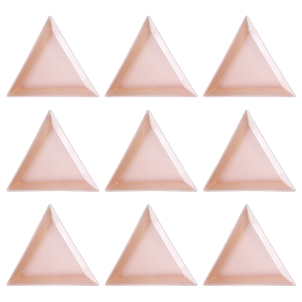 Aboofan 240 Pcs Triangular Nail Jewelry Storage Trays For Technicians Pink