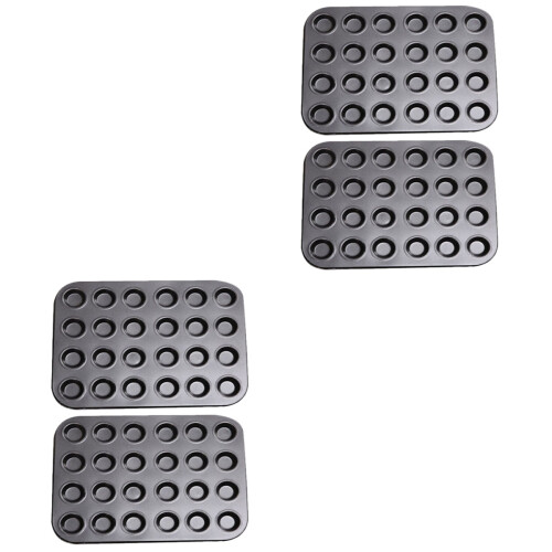 4Pièces Moules À Pudding Gâteaux Utilisation Facile Noir Accueil 2