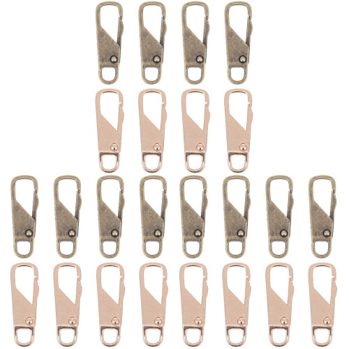 24 Pcs Durable Zipper Heads Tabs Replacement Pullers Accessories 1