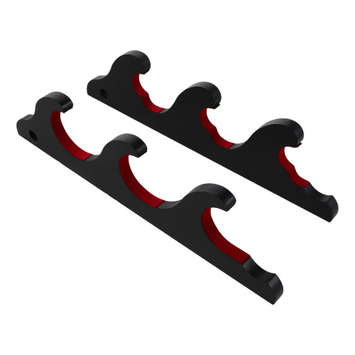 3 Pairs Baseball Bat Holder: 3-Layer Wall Mount Rack With Nails 2