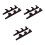 3 Pairs Baseball Bat Holder: 3-Layer Wall Mount Rack With Nails 6