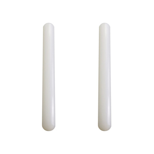 2Pcs White Non-Stick Rolling Pins for Pizza, Noodles, and Baking Use 1