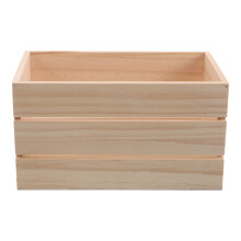 2Pcs Wooden Crate 12.5X9Cm Storage Box For Toys Books Dried Flowers