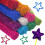 200Pcs Multicolor Glitter Flexible Stem Sticks For Kids 9