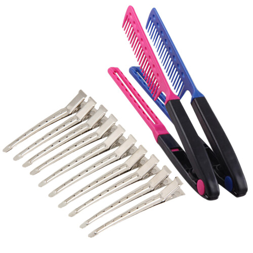 12 Stuks Haarknippen Haarstyling Klemmen Verdeling 1