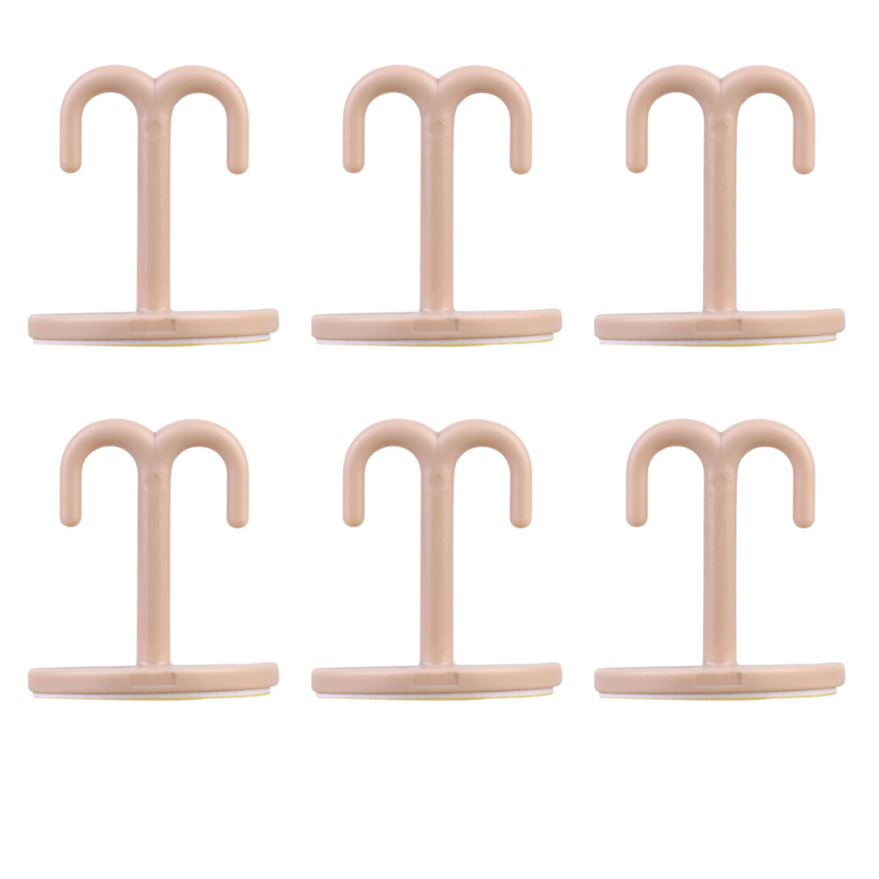 18 Pcs Vertical Hook Clothes Hat Punch Free Traceless Sticking Hook 032541557309