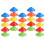25Pcs Portable Soccer Training Cones Multi Function Agility 4