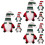 9Pcs Xmas Gnome Cutlery Holder Cloth Silverware Covers Assorted Colors 8
