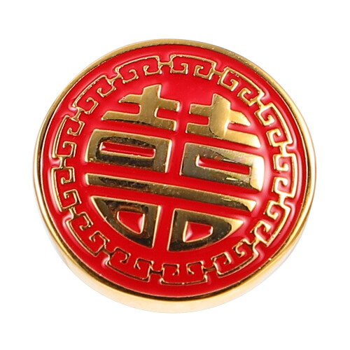 2 Pcs Copper Brooch Chinese Style Groom Wedding Supply 1
