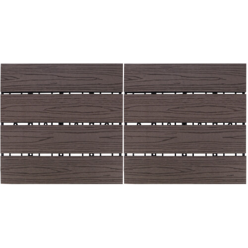 2 Pcs Wood Plastic Floor For Garden Splicing Decor 1