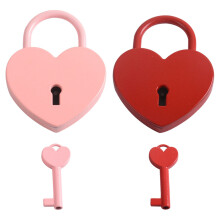 6 Sets Love Lock Suitcase Luggage Padlock Heart Shape Gym Locker Lock