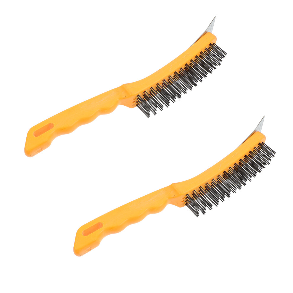 2Pcs Wire Brush Set For Cleaning Welding Slag Rust Gaps 3353972989437