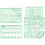 11 Pcs Green Transparent Expanded House Plan Template Geometric Rulers 10