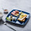 10 Inch Bone China Square Plate Three Compartments Dark Blue 8