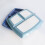 10 Inch Bone China Square Plate Three Compartments Dark Blue 11