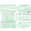 11 Pcs Green Transparent Expanded House Plan Template Geometric Rulers 9