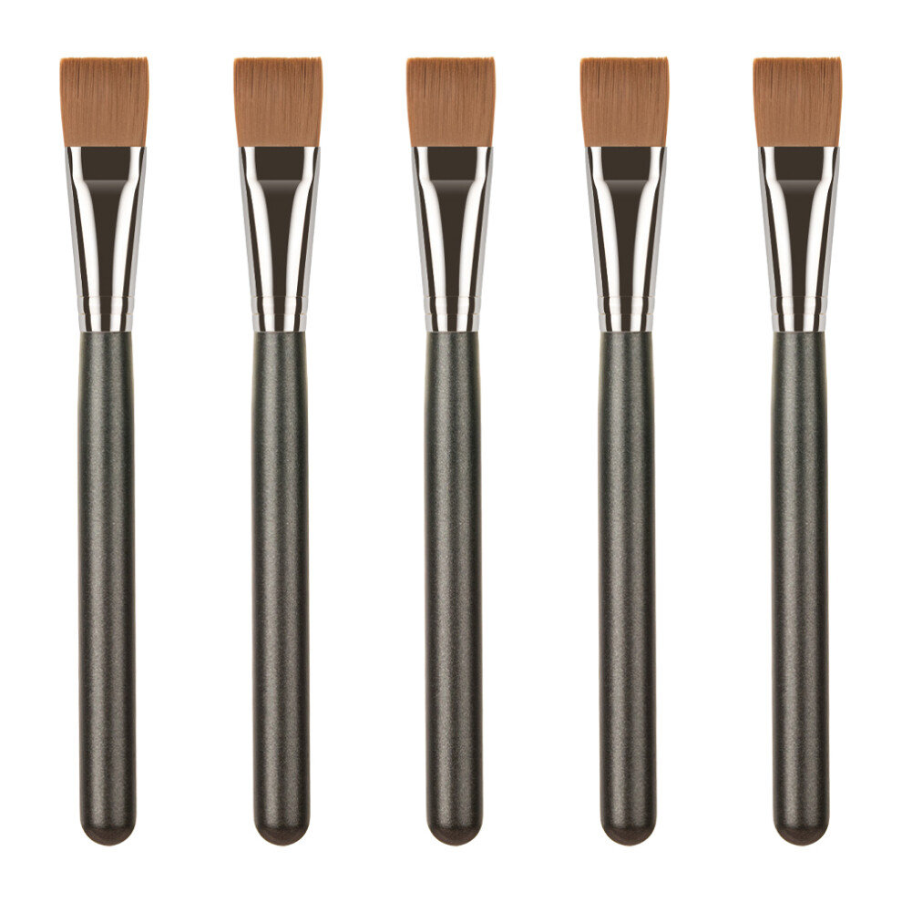 Inoomp 5Pcs Flexible Facial Mud Mask Brushes For Home And Salon Use