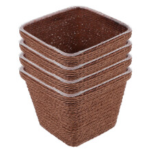 4Pcs Rustic Sundries Container Basket For Storage And Organization
