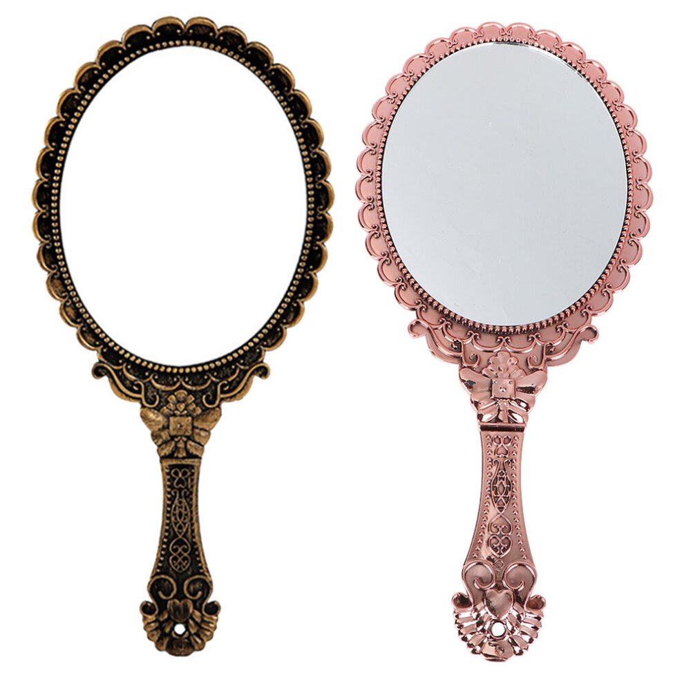 Vaguelly 6 Pcs Portable Vintage Handheld Makeup Mirror
