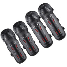 4Pcs Motorbike Riding Elbow And Knee Protectors For Adults Black