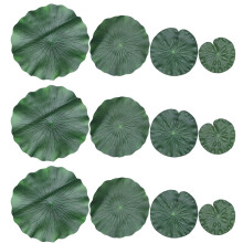 24 Pcs Artificial Lotus Leaves For Party Fish Tank Pond 10cm 17cm