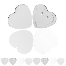 Heart Shaped Button Maker Kit 100 Sets Metal Pins With Film Paper
