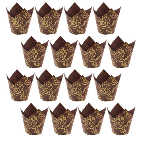 100Pièces Coupelles À Dessert Papier Café, Résistantes Et Créatives