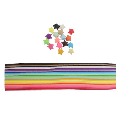 1080 Pcs Star Origami Paper Strips Decorative Colored Diy Craft 1
