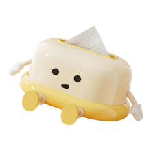 Napkin Dispenser Spring Structure Tissue Box Holder Elegant Napkin Organizer Yellow Paper Towel Storage Container