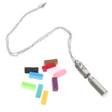 essential oil diffuser necklace with refill pads and chain