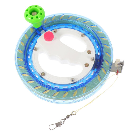 1Set Wheel Automatic Locking Reel Winder Blue 2
