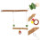 1Set Grappige Papegaaien Schommel Vogel Accessoire 7