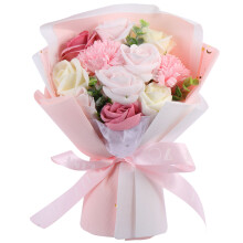 1 Bundle Soap Flower Rose Carnation Bouquet For Festival