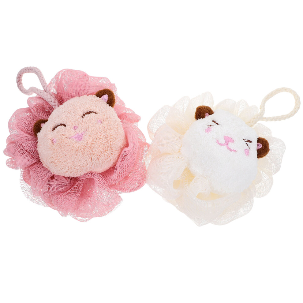 Vaguelly 2Pcs Bath Shower Loofah Body Wash Sponge Exfoliating For Adults