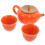 One Set Persimmon Shape Ceramic Tea Set For Home Or Travel Use 9