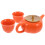 One Set Persimmon Shape Ceramic Tea Set For Home Or Travel Use 8