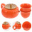 One Set Persimmon Shape Ceramic Tea Set For Home Or Travel Use 4