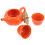 One Set Persimmon Shape Ceramic Tea Set For Home Or Travel Use 10