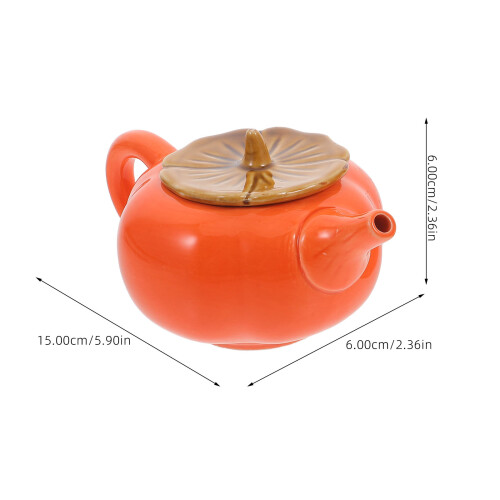 One Set Persimmon Shape Ceramic Tea Set For Home Or Travel Use 1